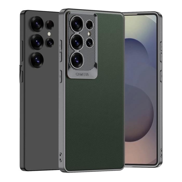 GKK - GKK Samsung Galaxy S25 Ultra Fodral Shockproof PU + TPU - Midnattsgrön