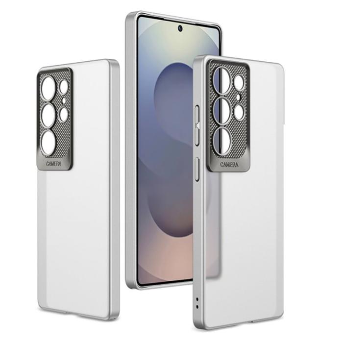 GKK - GKK Samsung Galaxy S25 Ultra Fodral Skin Touch Hård PC - Silver