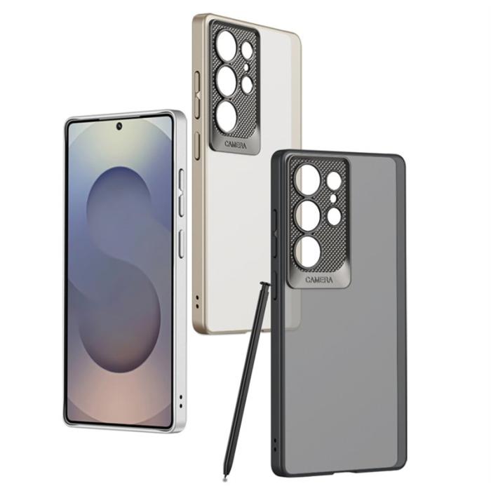 GKK - GKK Samsung Galaxy S25 Ultra Fodral Skin Touch Hård PC - Silver