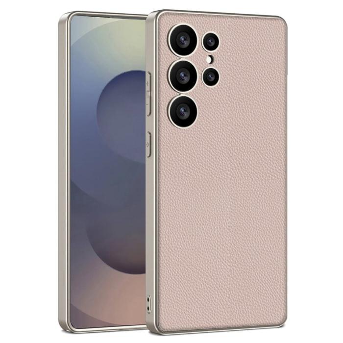 GKK - GKK Samsung Galaxy S25 Ultra Fodral Skin Touch PU + TPU - Titanium Gold