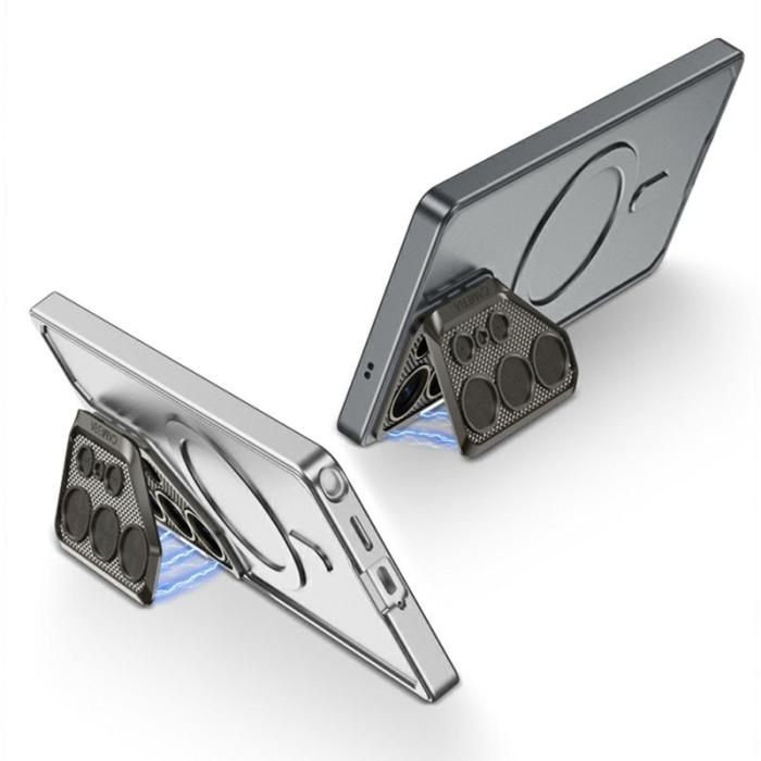 GKK - GKK Samsung Galaxy S25 Ultra Fodral Slim PC - Äkta läder - Silver