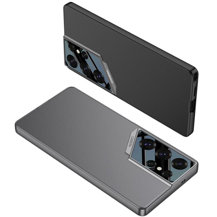 GKK - GKK Samsung Galaxy S25 Ultra Fodral TPU + PC - Äkta läder - Lila