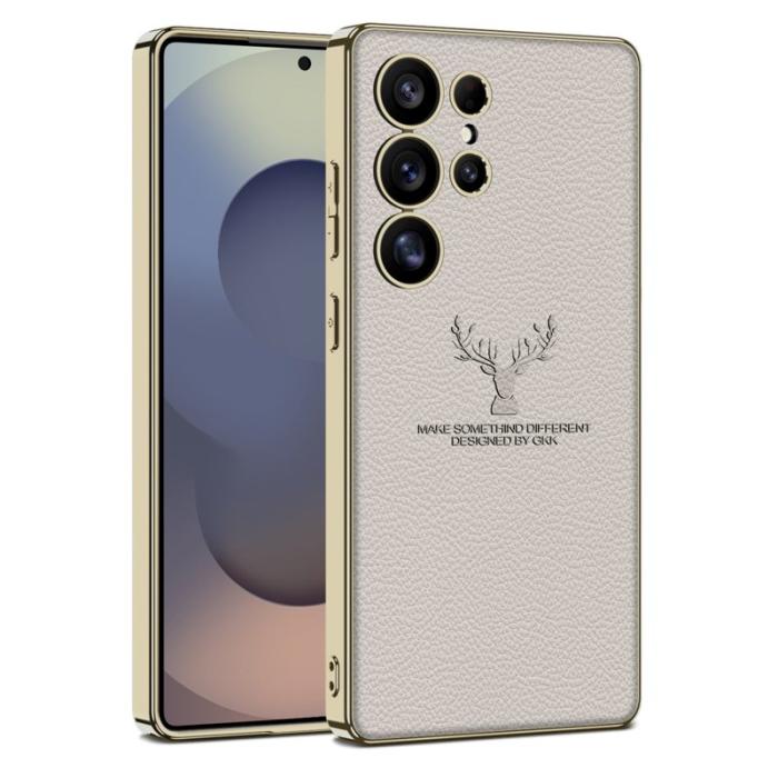 GKK - GKK Samsung Galaxy S25 Ultra Fodral - TPU + PC + PU - Grå