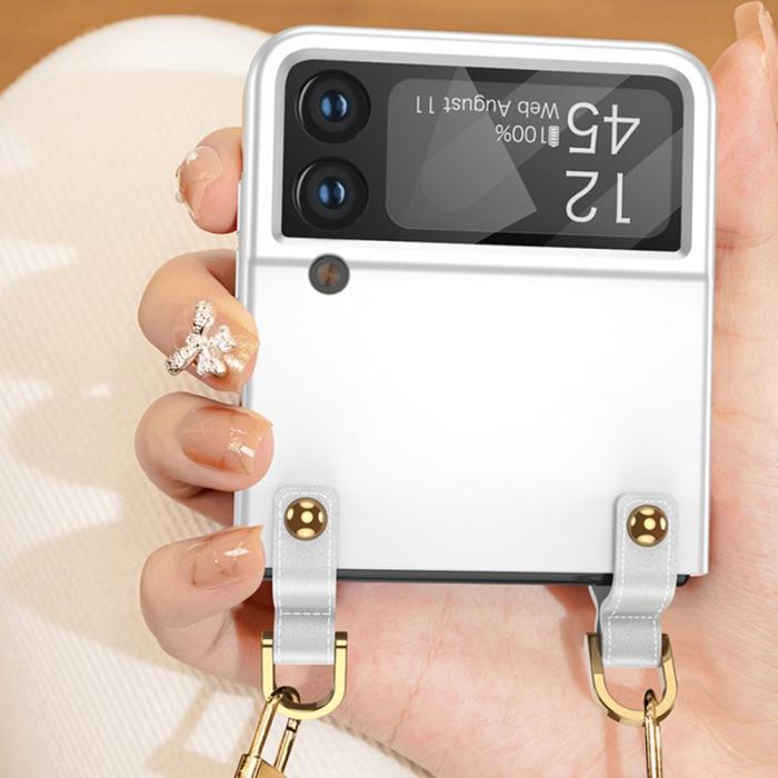 GKK - GKK Samsung Galaxy Z Flip3 5G Fodral PU Läder - Lila