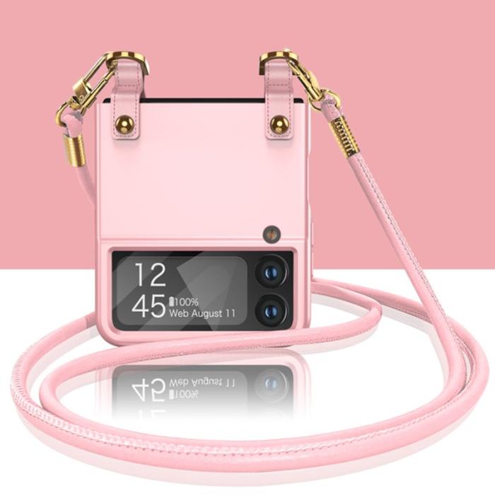 GKK - GKK Samsung Galaxy Z Flip3 5G Fodral PU Läder - Rosa