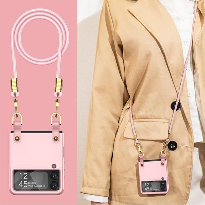 GKK - GKK Samsung Galaxy Z Flip3 5G Fodral PU Läder - Rosa