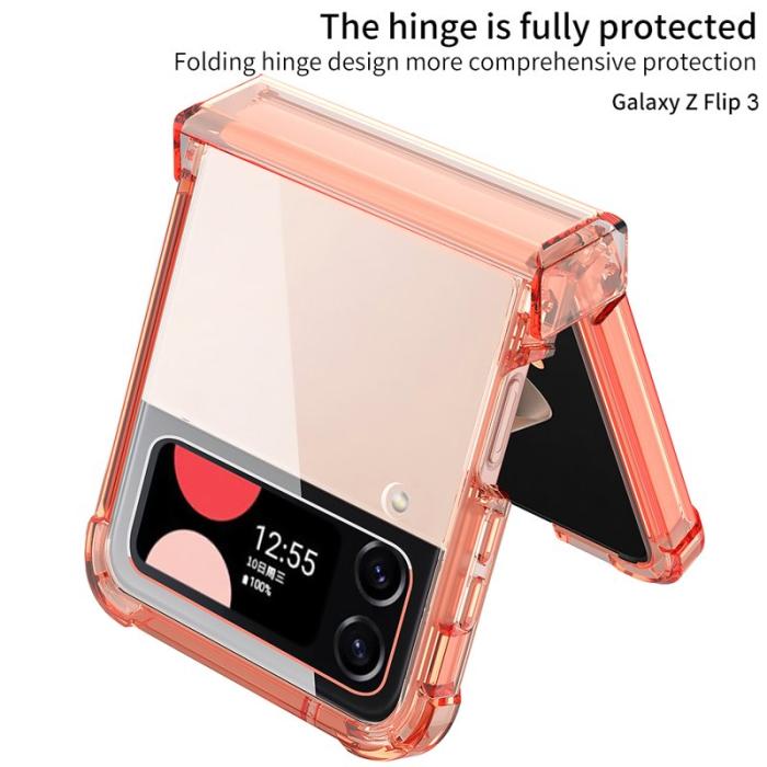 GKK - GKK Samsung Galaxy Z Flip3 5G Fodral Soft TPU - Transparent Lila