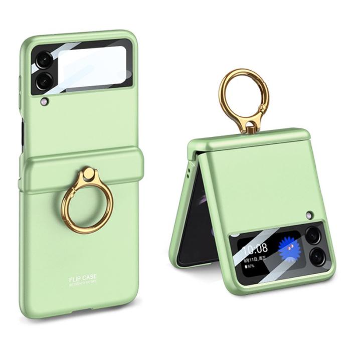 GKK - GKK Samsung Galaxy Z Flip4 Fodral Anti-scratch PC - Ljusgrön