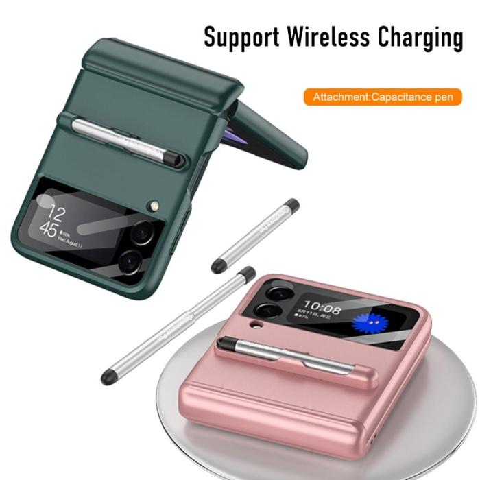 GKK - GKK Samsung Galaxy Z Flip4 Fodral PC Magnetisk - Vinröd