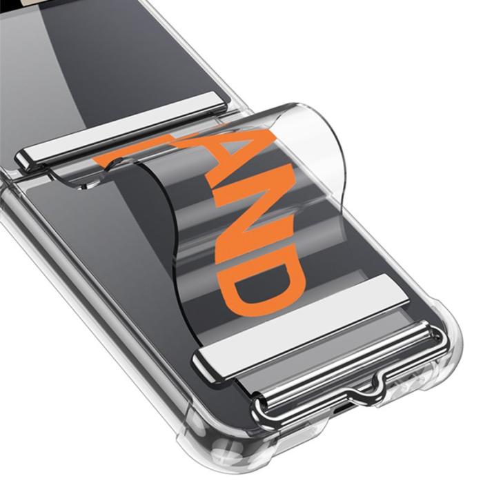 GKK - GKK Samsung Galaxy Z Flip4 Fodral Soft TPU - Transparent Röd