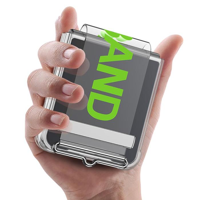 GKK - GKK Samsung Galaxy Z Flip4 Fodral Soft TPU - Transparent Röd