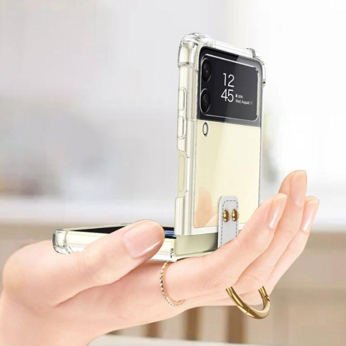 GKK - GKK Samsung Galaxy Z Flip4 Fodral TPU - Transparent - Blå