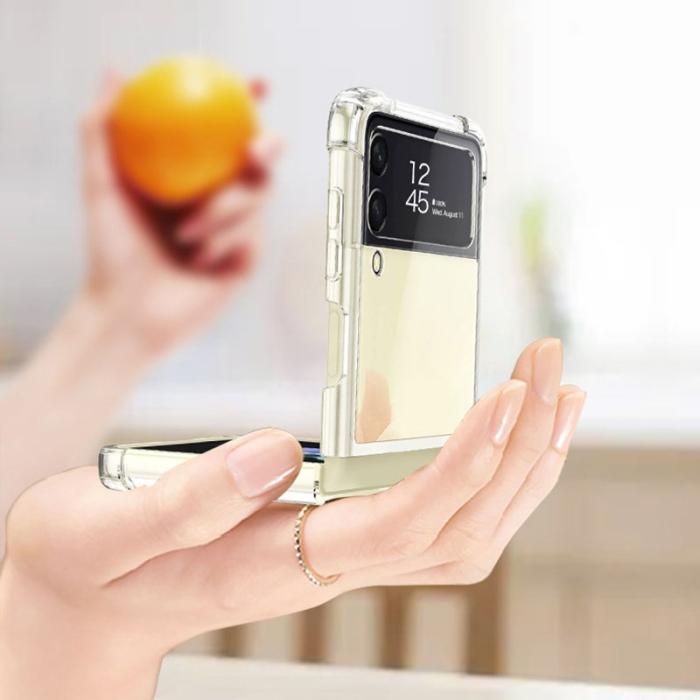 GKK - GKK Samsung Galaxy Z Flip4 Fodral TPU - Transparent Grön