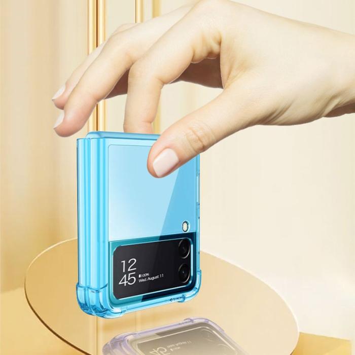 GKK - GKK Samsung Galaxy Z Flip4 Fodral TPU - Transparent - Lila
