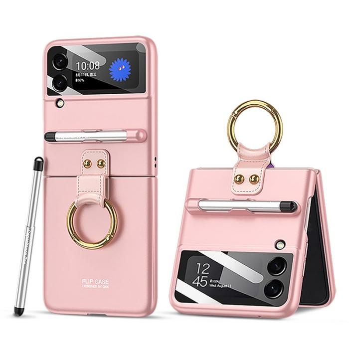 GKK - GKK Samsung Galaxy Z Flip4 Fodral Ultra Slim Hård PC - Rosa