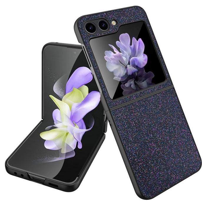 GKK - GKK Samsung Galaxy Z Flip5 Fodral Glitter Design - Svart