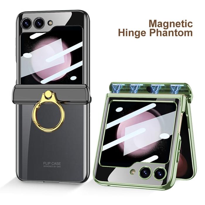 GKK - GKK Samsung Galaxy Z Flip5 Fodral Hård PC Kickstand - Matcha Green