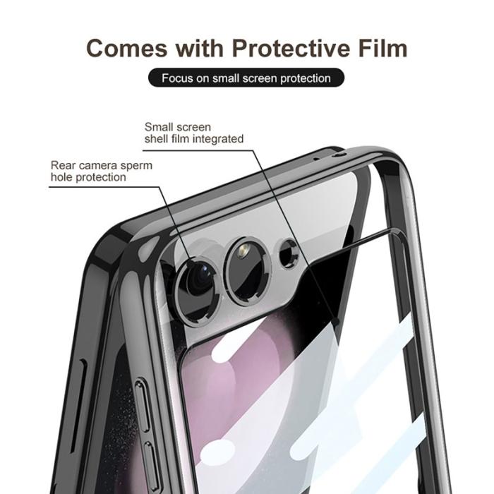 GKK - GKK Samsung Galaxy Z Flip5 Fodral Hård PC Kickstand - Matcha Green