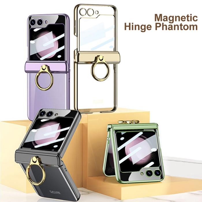 GKK - GKK Samsung Galaxy Z Flip5 Fodral Hård PC Kickstand - Matcha Green