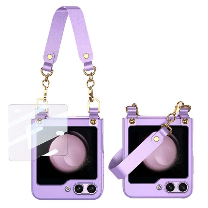 GKK - GKK Samsung Galaxy Z Flip5 Fodral - Hård PC Super Tunn - Lila