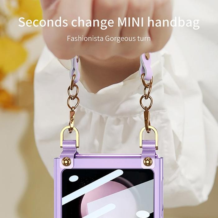 GKK - GKK Samsung Galaxy Z Flip5 Fodral - Hård PC Super Tunn - Lila