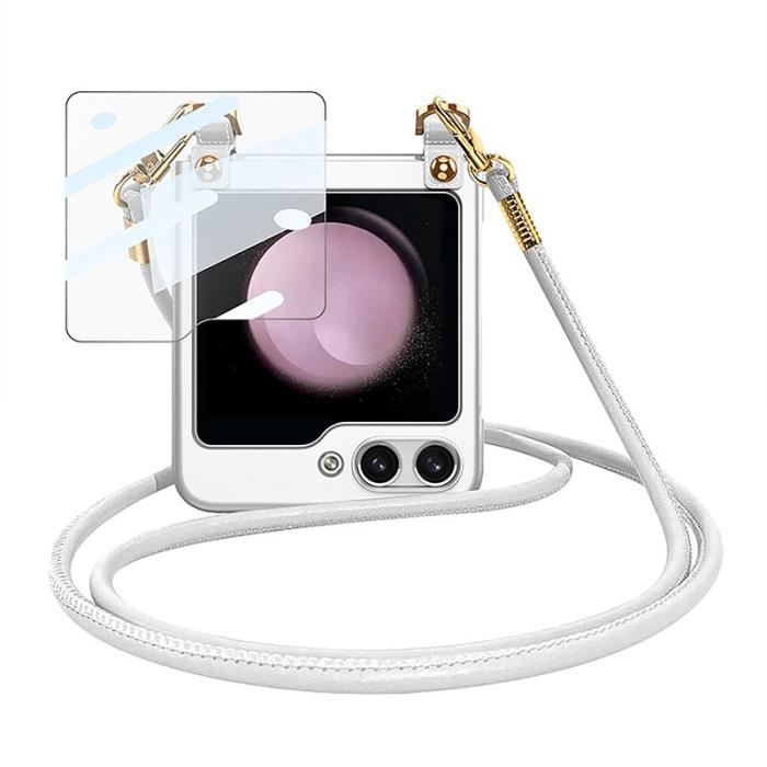 GKK - GKK Samsung Galaxy Z Flip5 Fodral Hard PC Slim - Silver