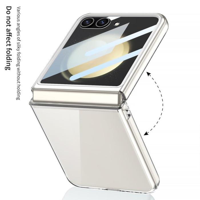 GKK - GKK Samsung Galaxy Z Flip5 Fodral Hard PC - Transparent - Lila