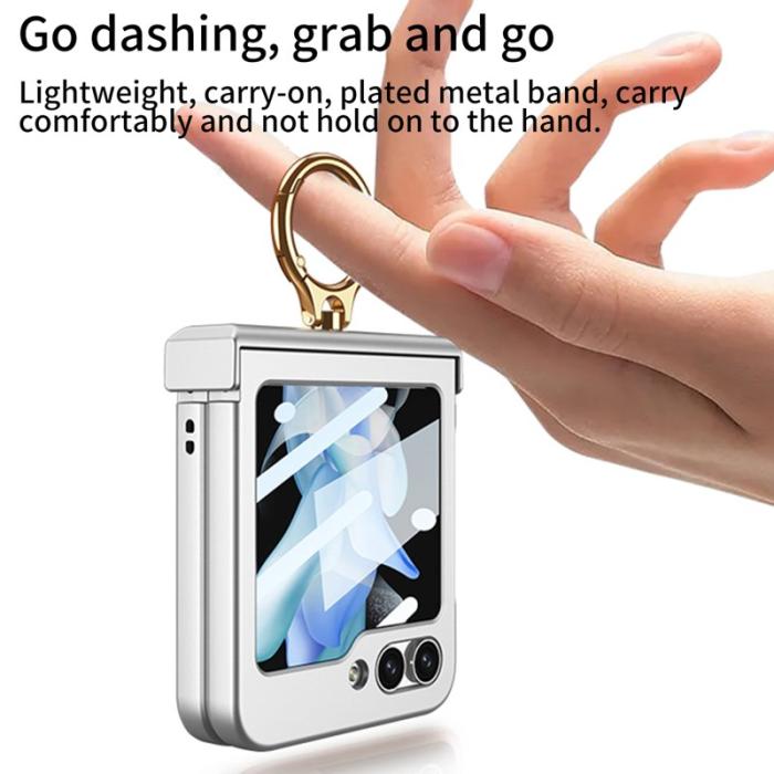 GKK - GKK Samsung Galaxy Z Flip5 Fodral Hinge Skydd - Baby Blue