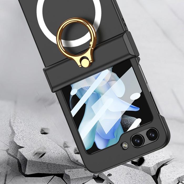 GKK - GKK Samsung Galaxy Z Flip5 Fodral Hinge Skydd Hård PC - Silver