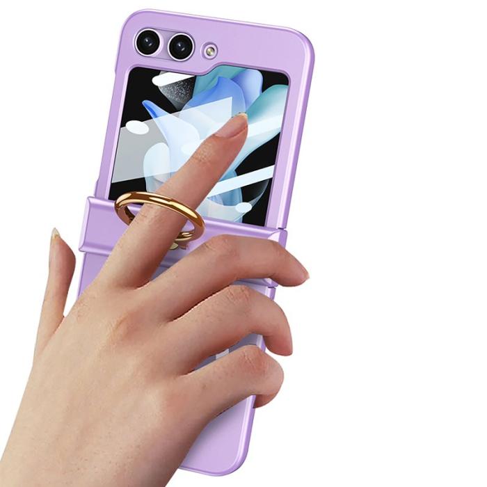 GKK - GKK Samsung Galaxy Z Flip5 Fodral Hinge Skydd Hård PC - Svart