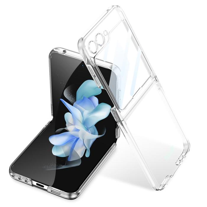 GKK - GKK Samsung Galaxy Z Flip5 Fodral i Elektropläterad Plast - Transparent