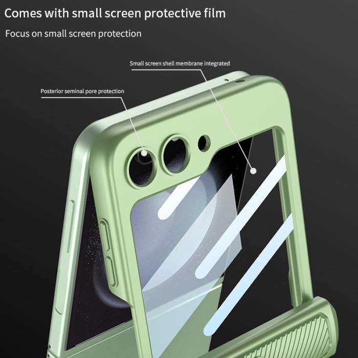 GKK - GKK Samsung Galaxy Z Flip5 Fodral Magnetisk Hinge PC - Lila