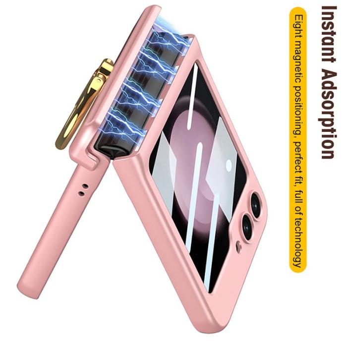 GKK - GKK Samsung Galaxy Z Flip5 Fodral - Magnetisk Hinge Skydd - Svart