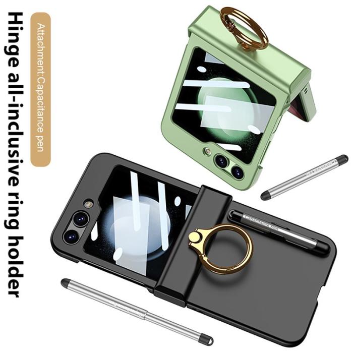 GKK - GKK Samsung Galaxy Z Flip5 Fodral PC med Skärmskydd - Lila