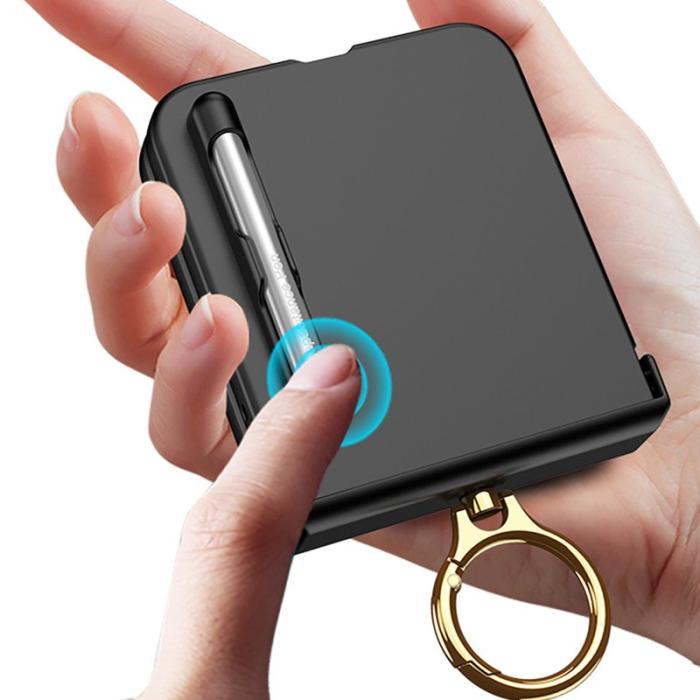 GKK - GKK Samsung Galaxy Z Flip5 Fodral PC med Skärmskydd - Svart