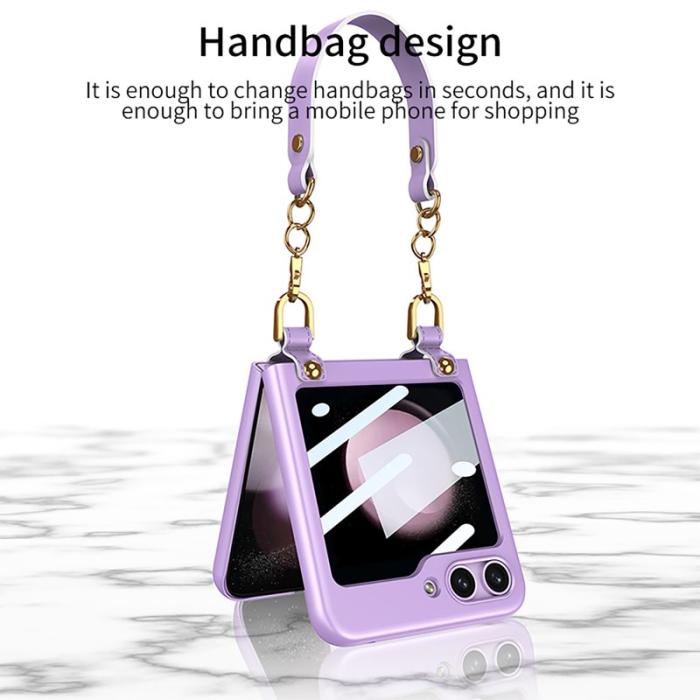 GKK - GKK Samsung Galaxy Z Flip5 Fodral PC Ultra Tunna - Lila