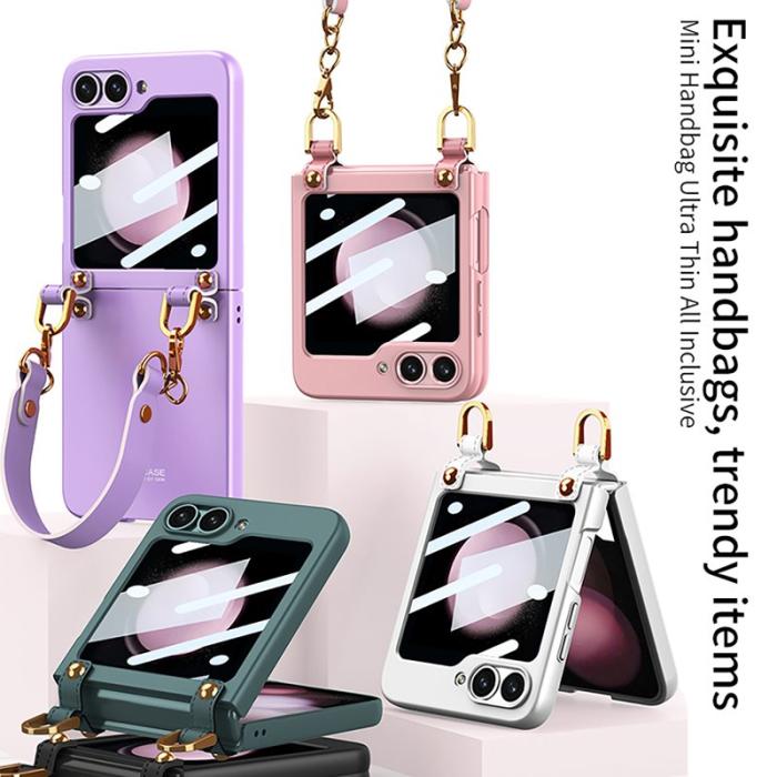 GKK - GKK Samsung Galaxy Z Flip5 Fodral PC Ultra Tunna - Pink