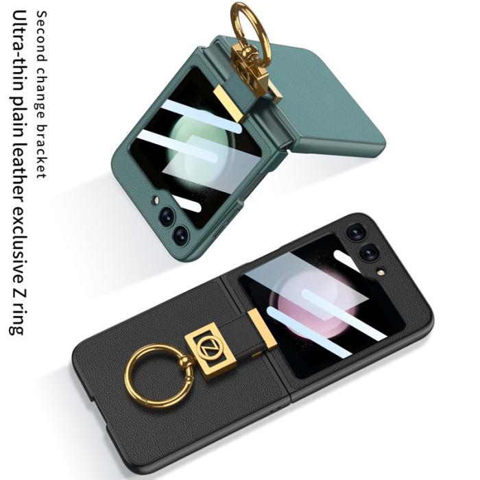 GKK - GKK Samsung Galaxy Z Flip5 Fodral Slim Hard PC+PU - Lila