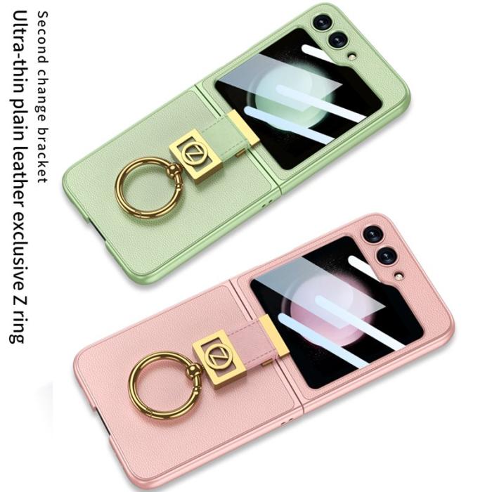 GKK - GKK Samsung Galaxy Z Flip5 Fodral Slim Hard PC+PU - Rosa