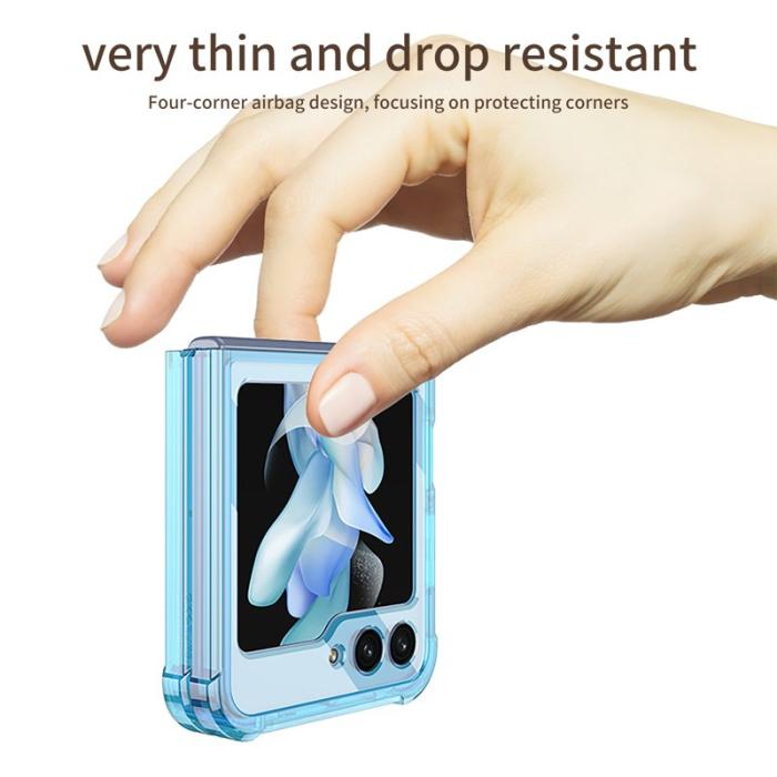 GKK - GKK Samsung Galaxy Z Flip5 Fodral Soft TPU - Transparent Lila