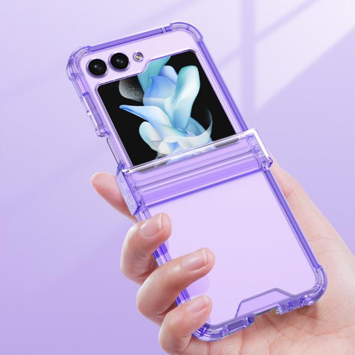 GKK - GKK Samsung Galaxy Z Flip5 Fodral TPU - Transparent - Blå