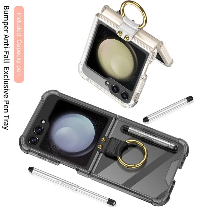 GKK - GKK Samsung Galaxy Z Flip5 Fodral TPU - Transparent Green