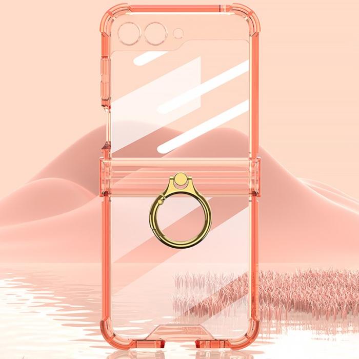 GKK - GKK Samsung Galaxy Z Flip5 Fodral TPU - Transparent Orange