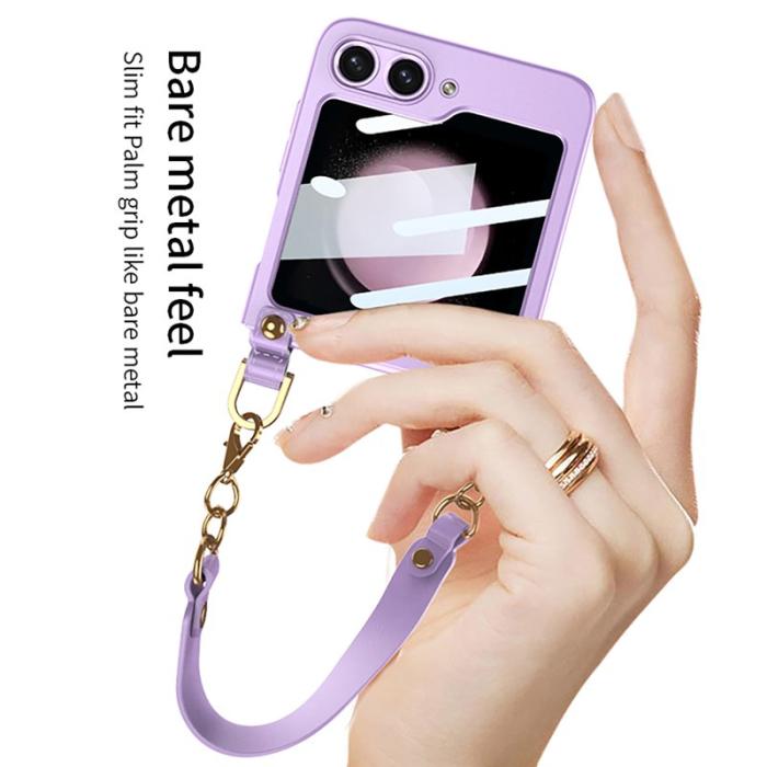 GKK - GKK Samsung Galaxy Z Flip5 Fodral Ultra Tunna PC - Silver