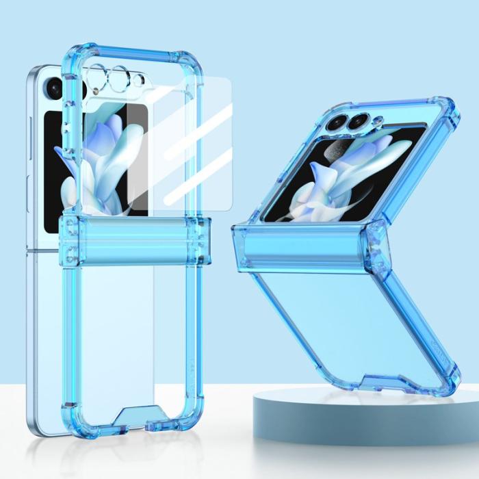 GKK - GKK Samsung Galaxy Z Flip5 TPU Fodral - Transparent Blå