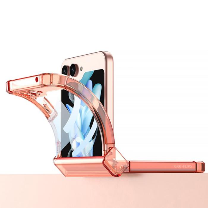 GKK - GKK Samsung Galaxy Z Flip5 TPU Fodral - Transparent Blå