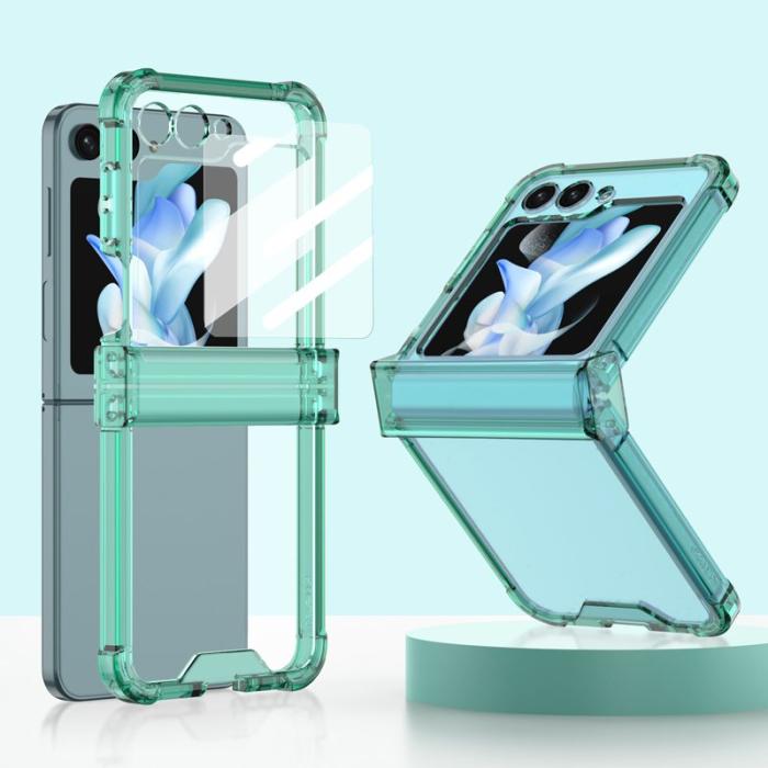 GKK - GKK Samsung Galaxy Z Flip5 TPU Fodral - Transparent Grön