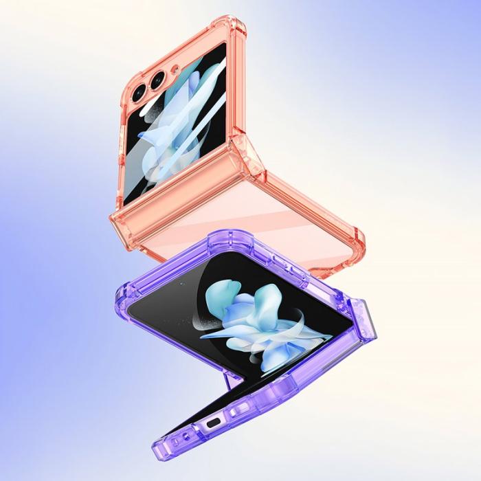 GKK - GKK Samsung Galaxy Z Flip5 TPU Fodral - Transparent Grön