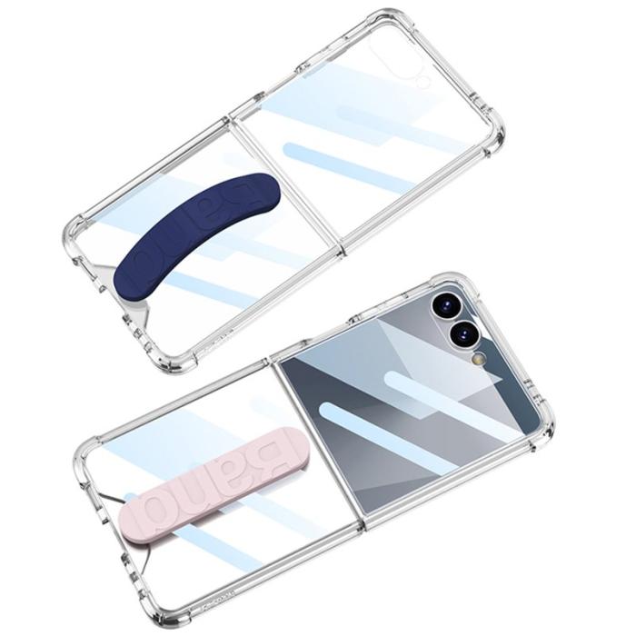 GKK - GKK Samsung Galaxy Z Flip7 5G Skal TPU Tempererat Glas - Grå