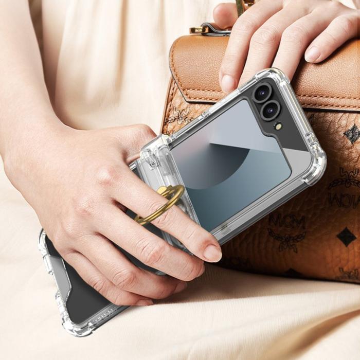 GKK - GKK Samsung Galaxy Z Flip7 FE 5G Fodral - Klar - Silver